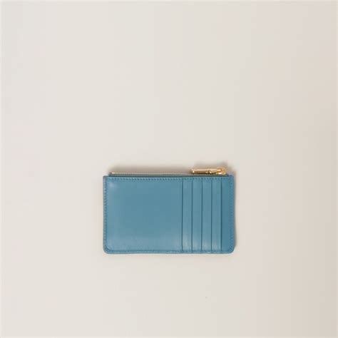 Marina Blue Leather Envelope Pouch 